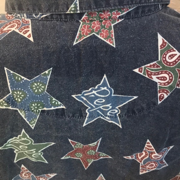 EUC Western-style Stars Pepe Jeans button down LS - Picture 8 of 8
